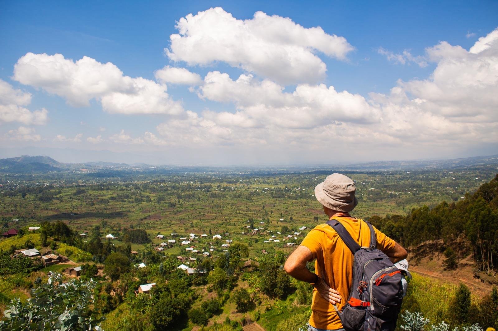 Virunga landscape — volcanoes and green hills